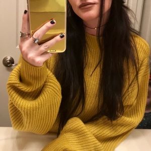 Mustard yellow oversized sweater